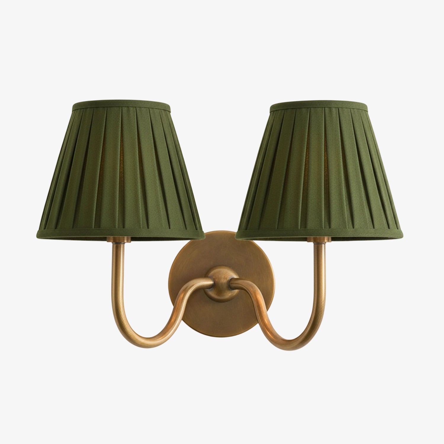 Grace Brass Linen Wall Lamp