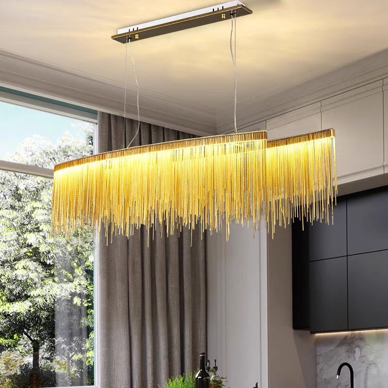 Marilyn Luxury Tassel Metal Acrylic Pendant Light