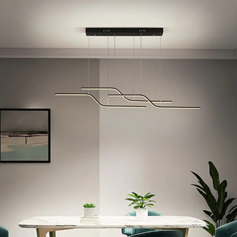 Arisha Minimalist Geometric 3 Light Pendant Light, Dining Room - Letslighting