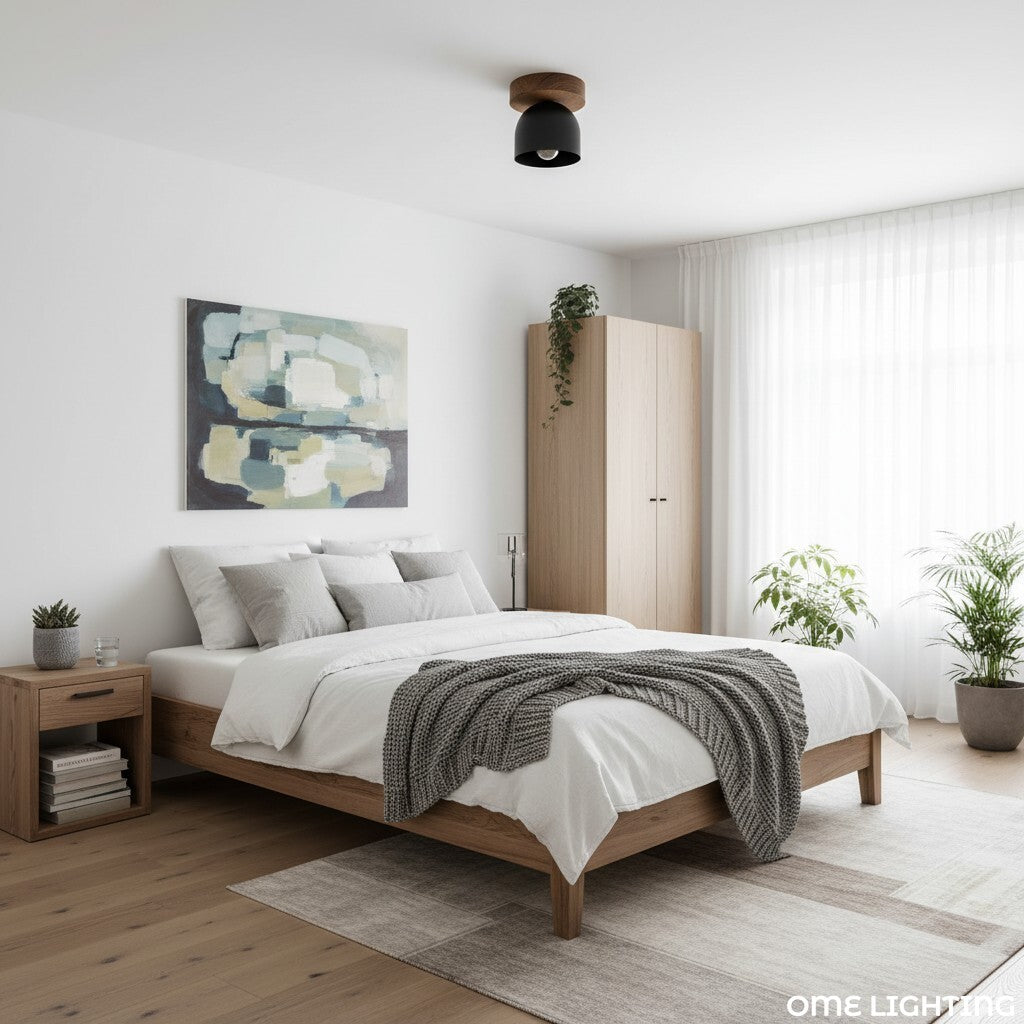 Chroma Ceiling Light Wood Metal Fixture