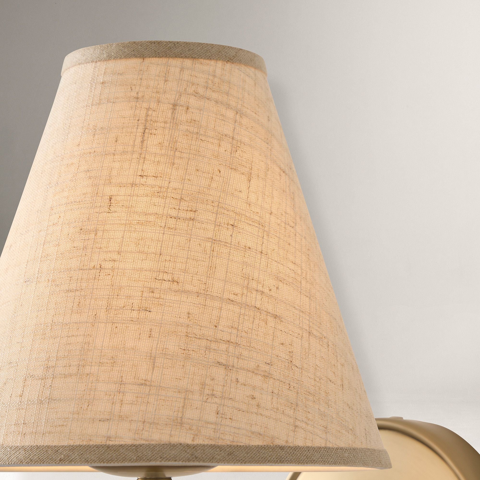 Lithe Wall Light with Linen Fabric Shade Hallway