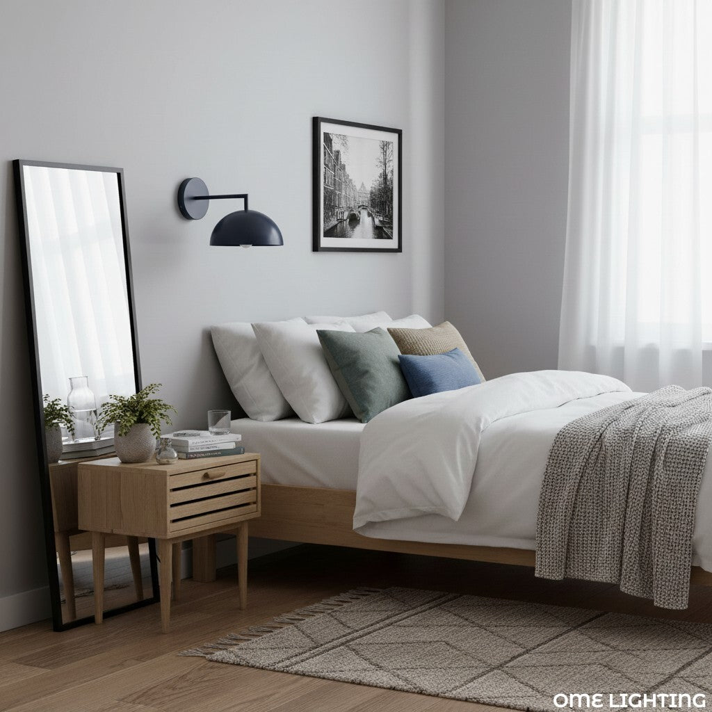 Chroma Minimalist Metal Dome Sconce