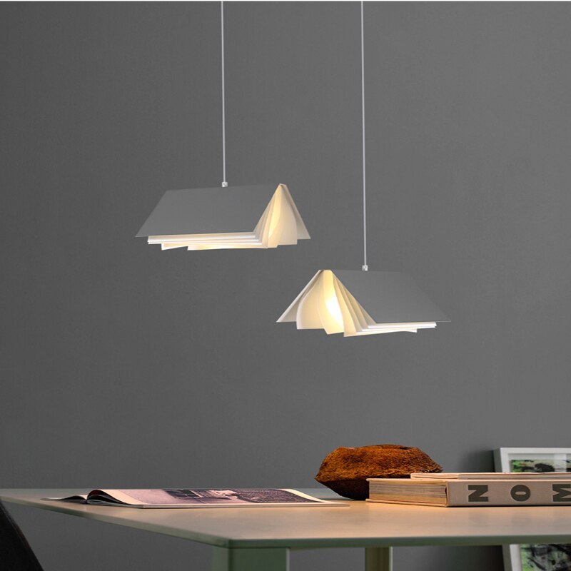 Arisha Artistic Book Shape Fabric Pendant Light