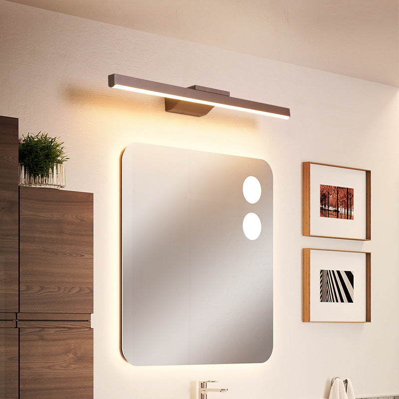 Arisha Modern Linear Wall Lamp Mirror Front, Coffee - Letslighting