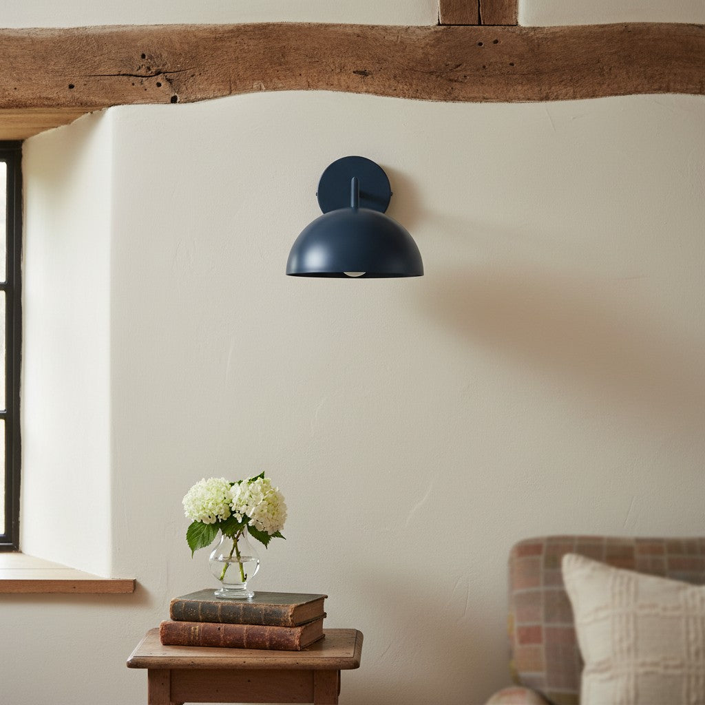 Chroma Minimalist Metal Dome Sconce