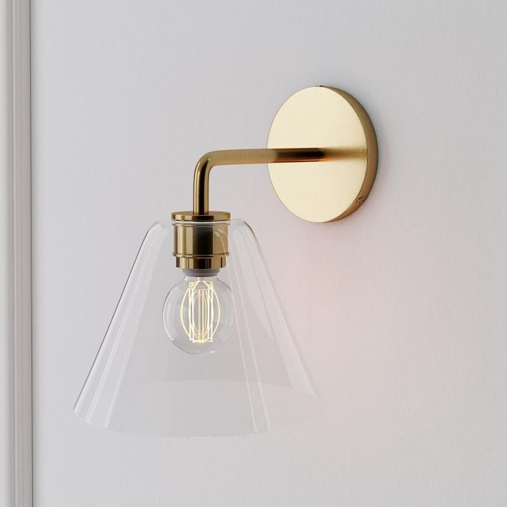 Cone Wall Sconce Milk Glass Living Room