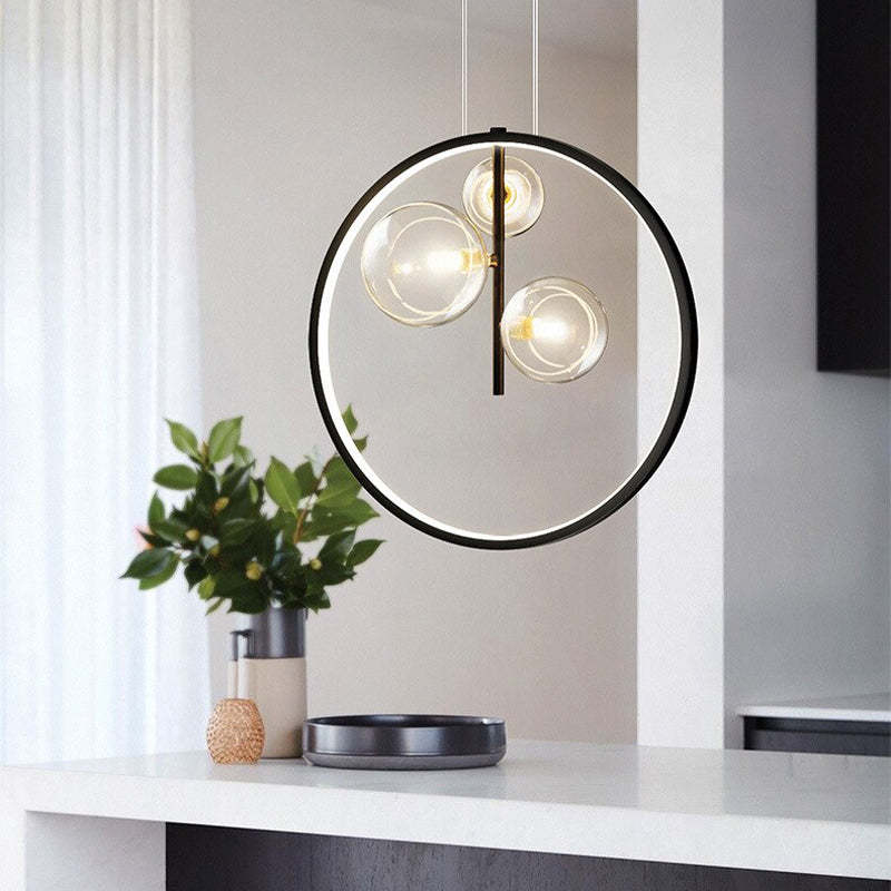 Nordic Glass Bubbles LED Modern Pendant Light For Dining Room