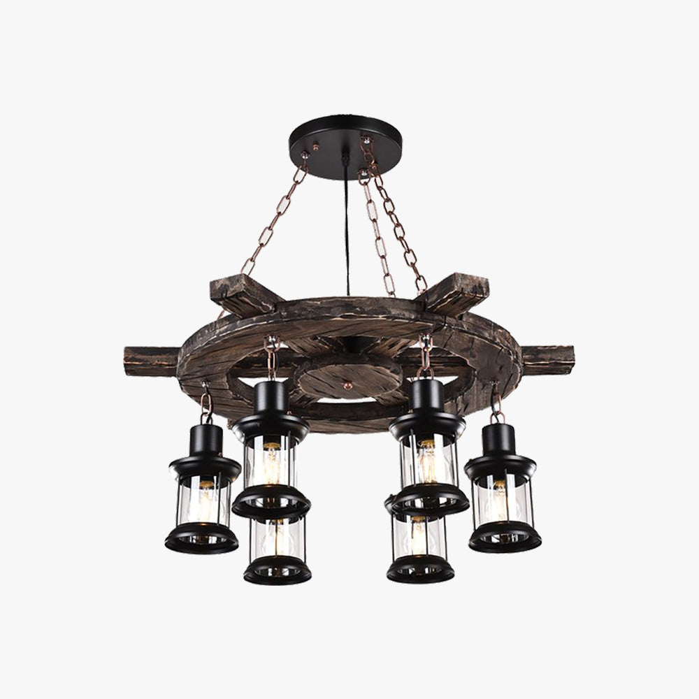 Epoch Pendant Light, Wood & Metal, 31"