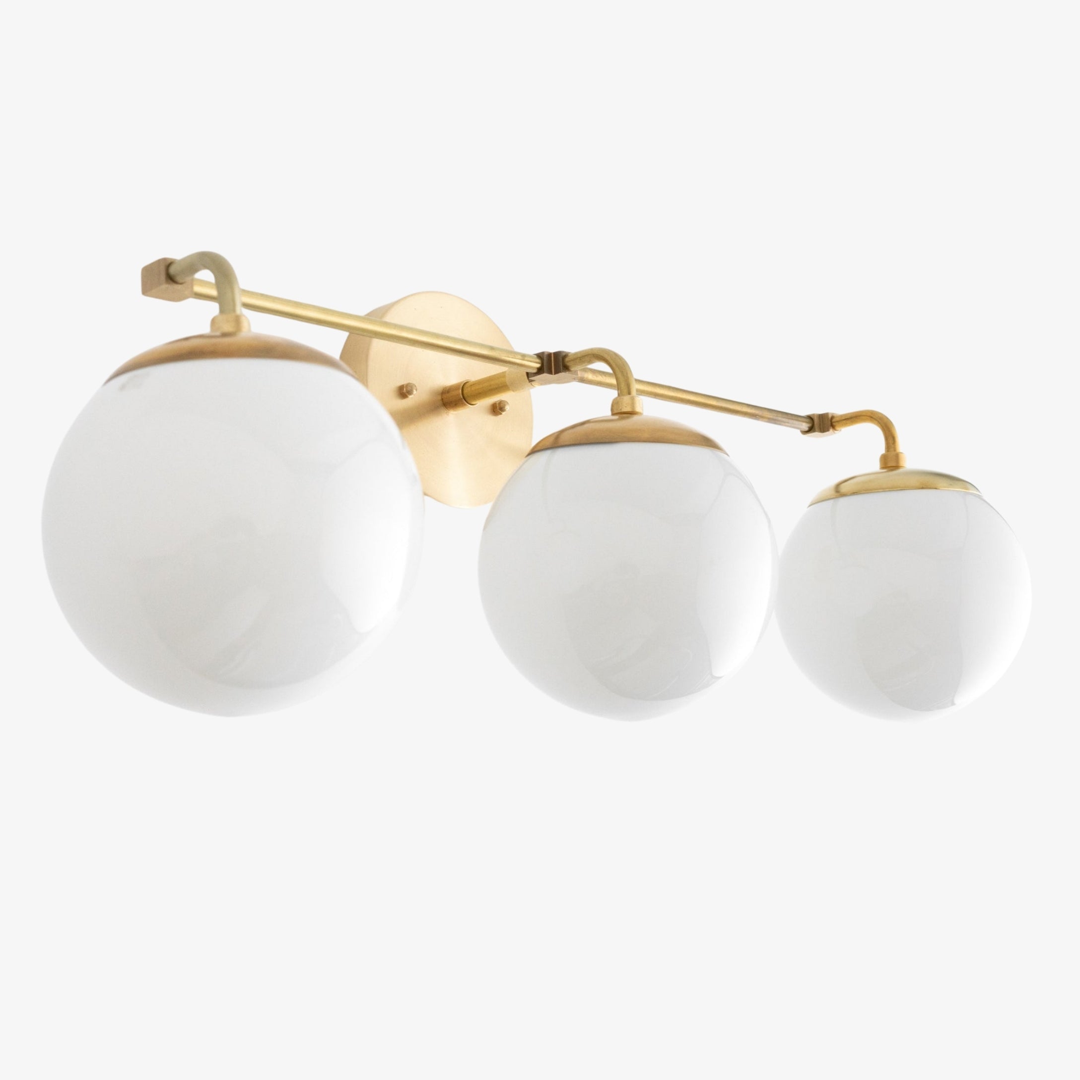 Pearl 2/3-Light Wall Sconce Milk Glass Hallway