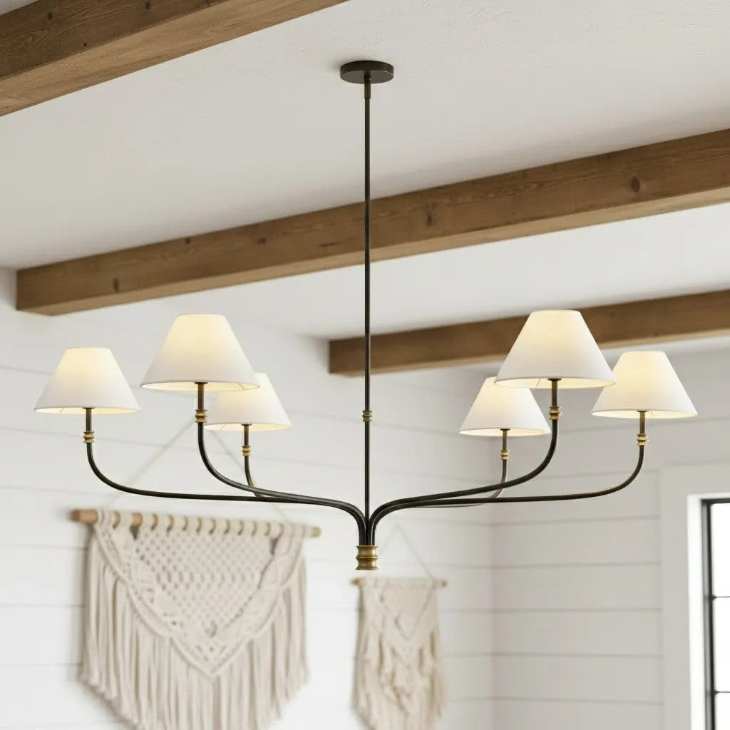 Verge Multi-light Fabric Chandelier