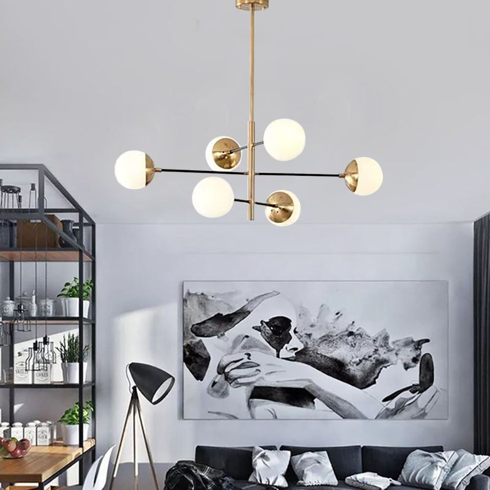 Valentina Nordic Multi Globe Metal Glass Pendant Light