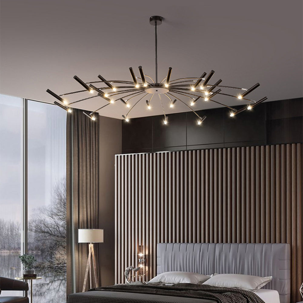 Arisha Modern Blown Linear Metal Chandelier