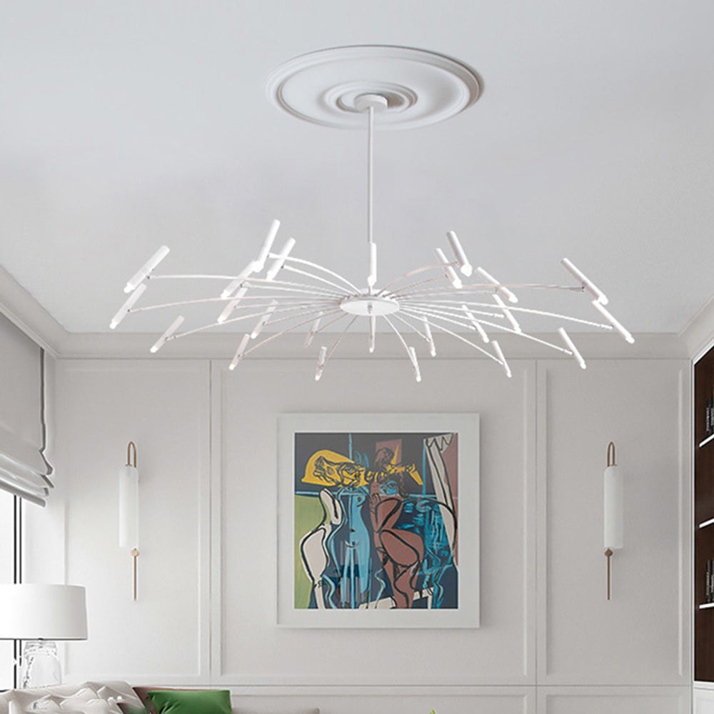 Arisha Modern Blown Linear Metal Chandelier