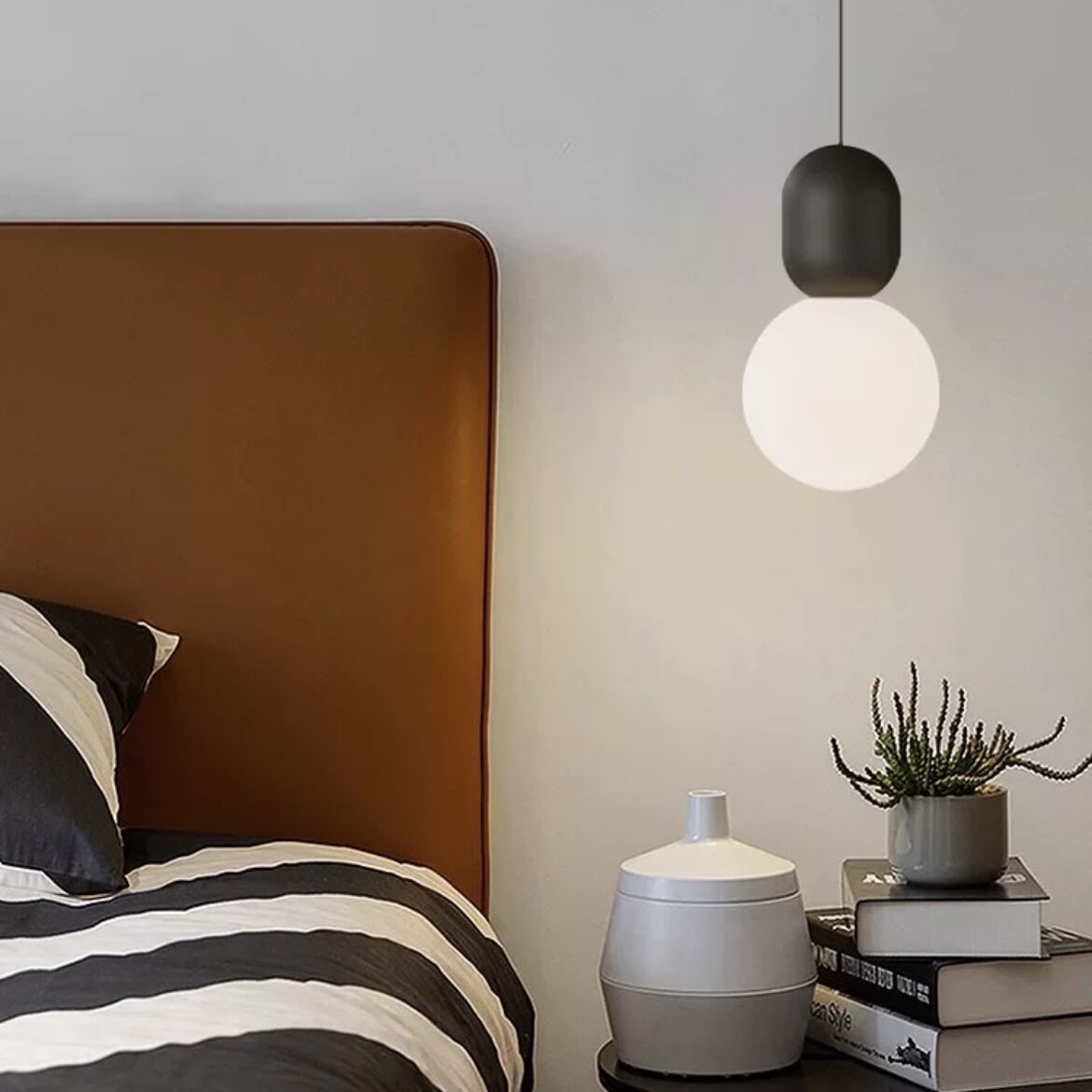 Valentina Modern Minimalist Spherical Glass Metal Pendant Light Multicolor