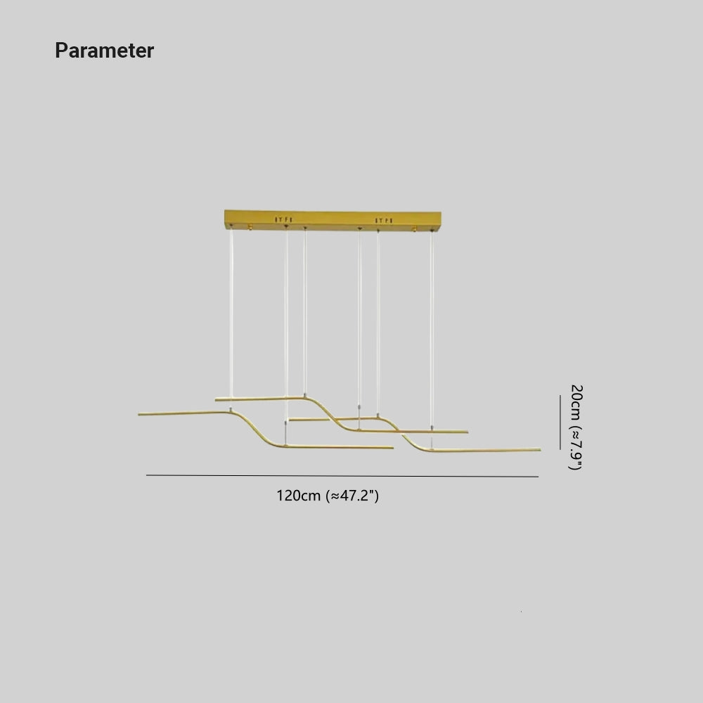 Arisha Minimalist Geometric 3 Light Pendant Light, Dining Room - Letslighting