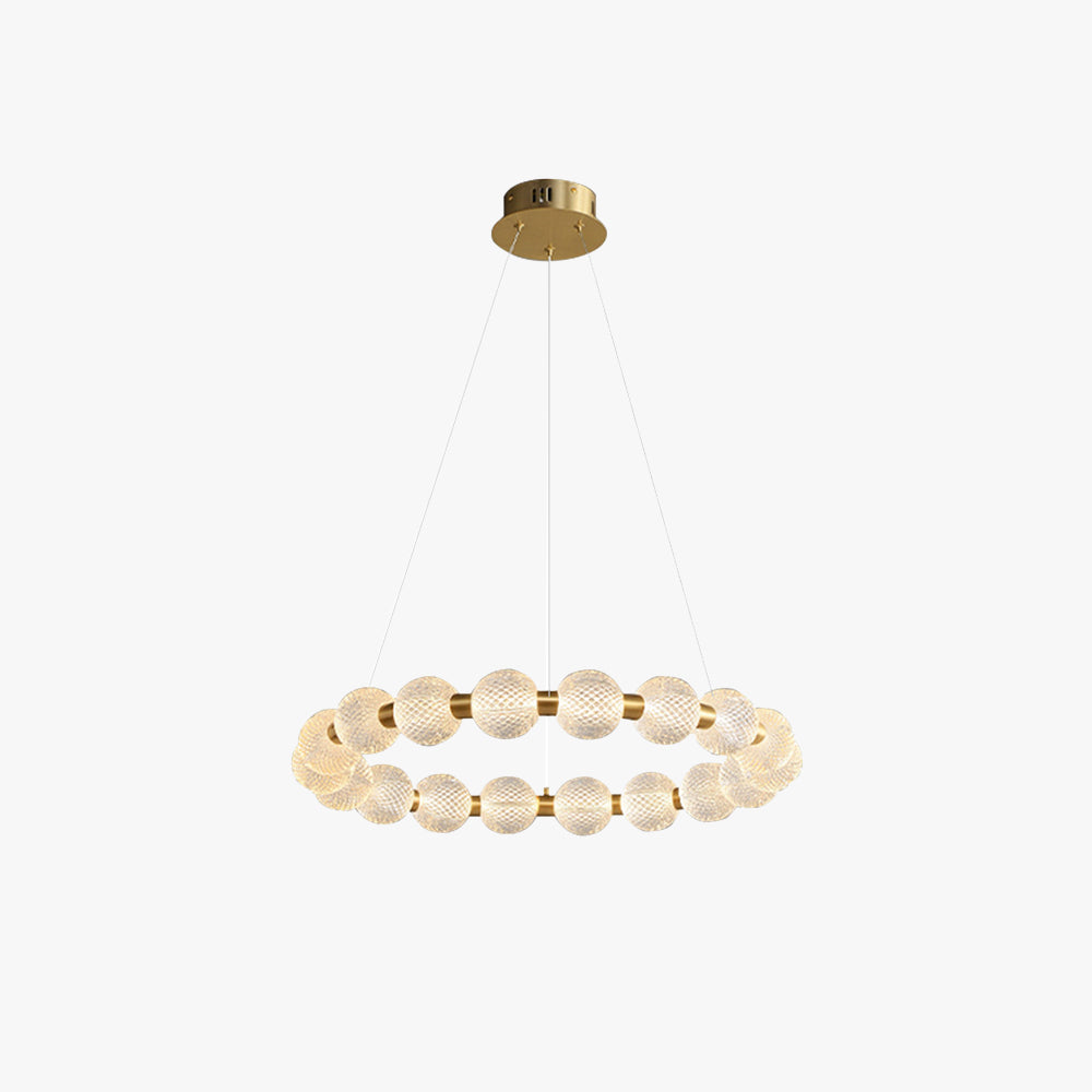 Kristy Design Ring Metal Pendant Light Aluminium Acrylic - Letslighting