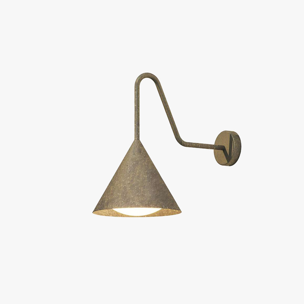 Arisha Modern Minimalist Cone Outdoor Waterproof Wall Lamp,Black/Gold - Letslighting