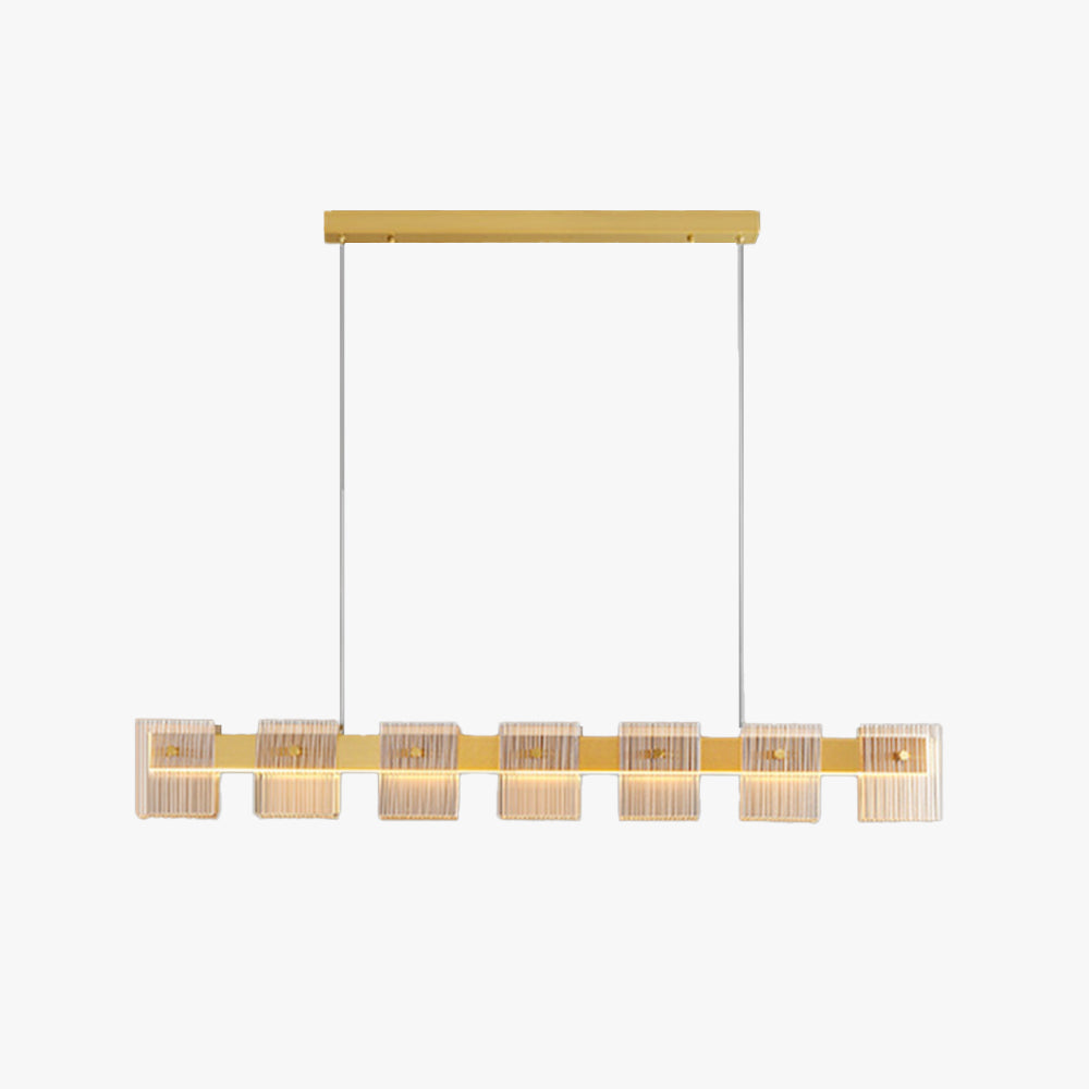 Arisha Modern Minimalist Rectangular And Glass Pendant Light - Letslighting