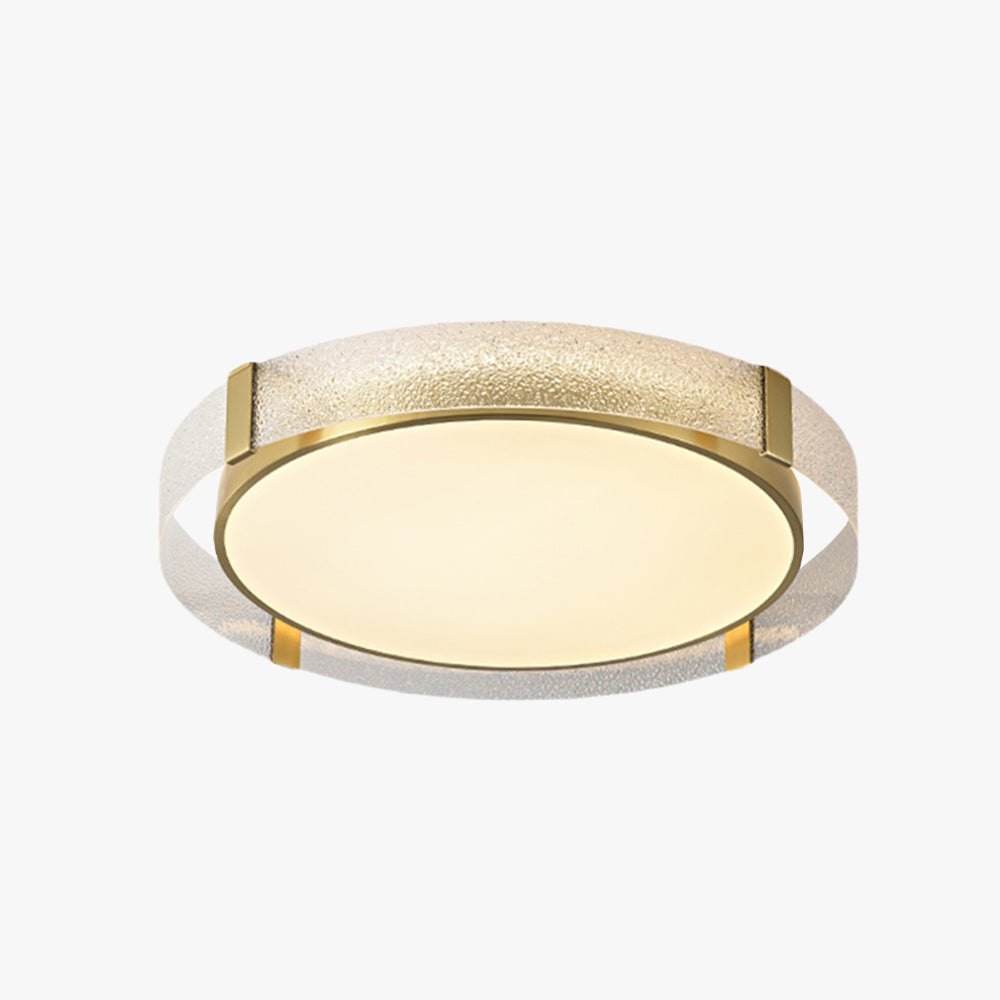 Arisha Modern Round Glass Flush Mount Ceiling Light - Letslighting