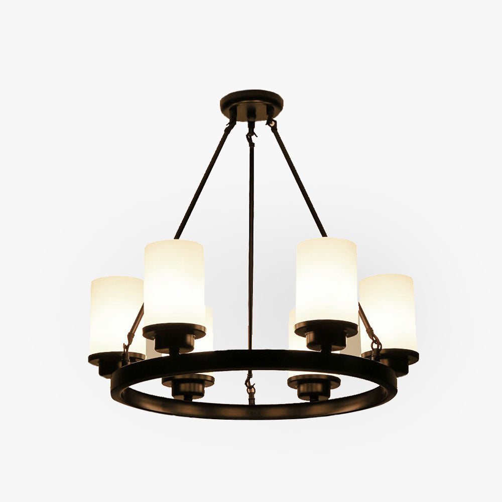 Silva Retro Metal Glass Chandelier for Living Room - Letslighting