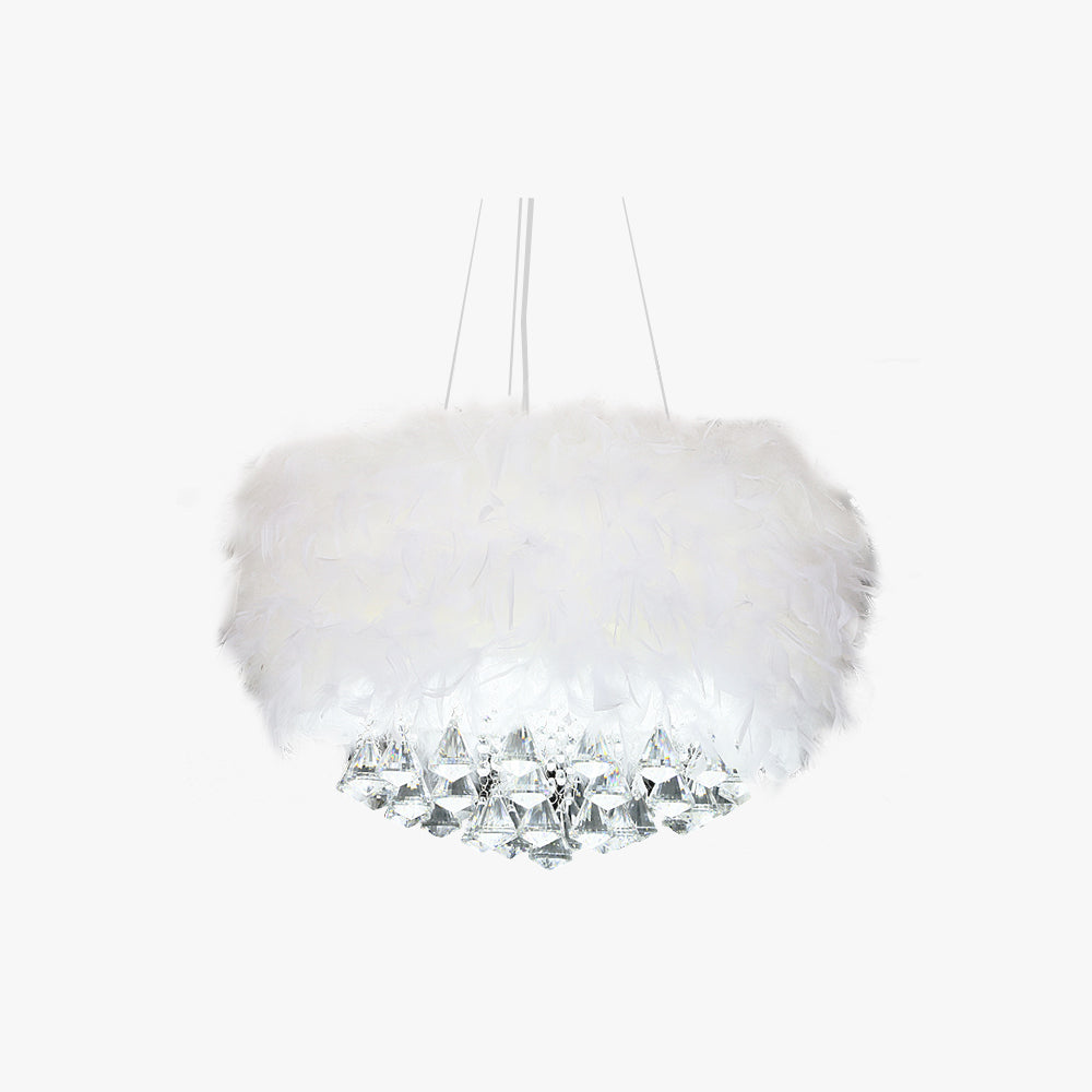 O'Moore Modern Luxury Round Chandelier Feather Crystal - Letslighting
