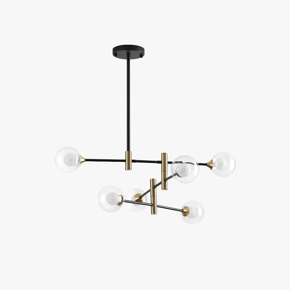 Valentina Nordic Spherical Bubble Metal Glass Chandelier