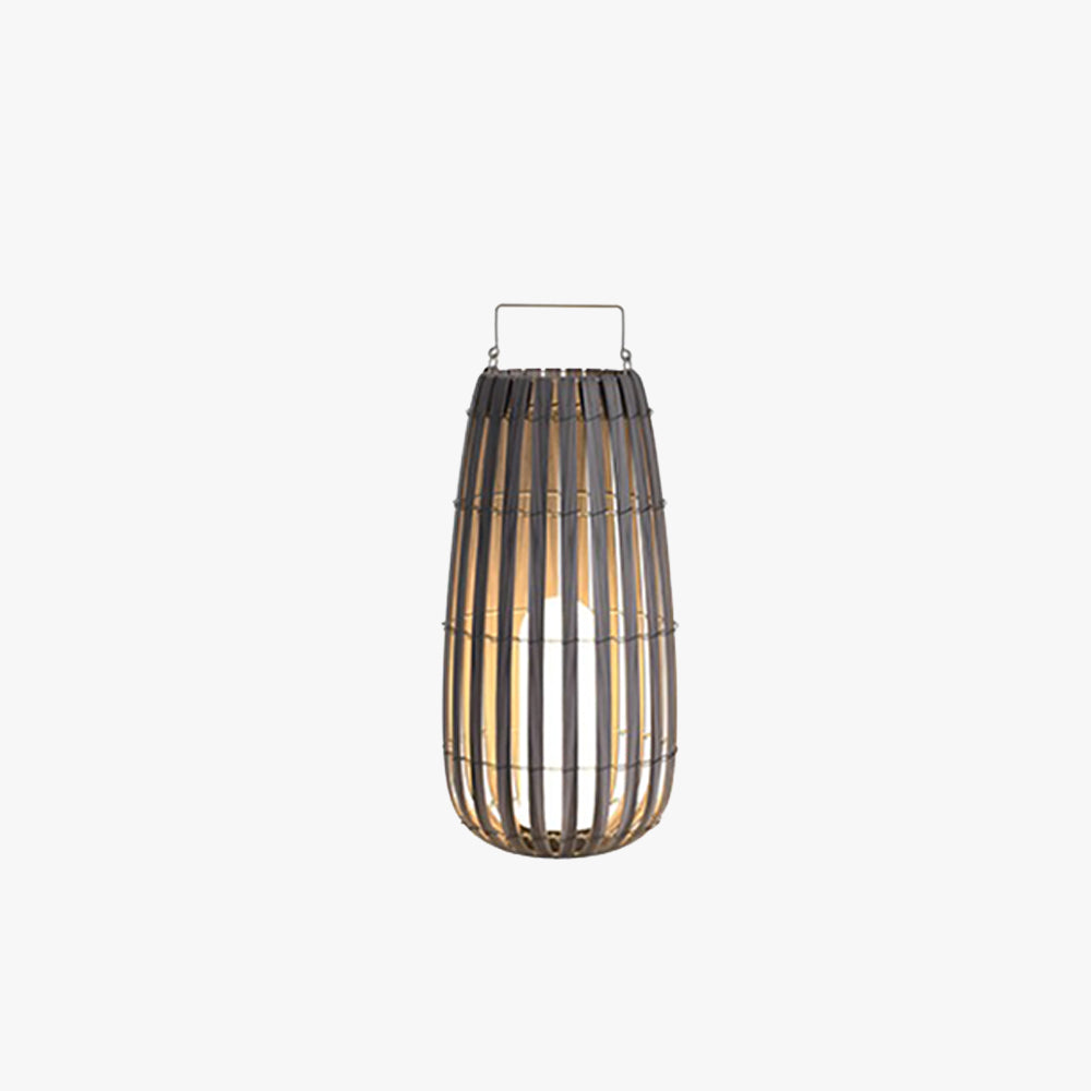 Ray Outdoor Floor Lamp Hardwired Solar Metal Cage