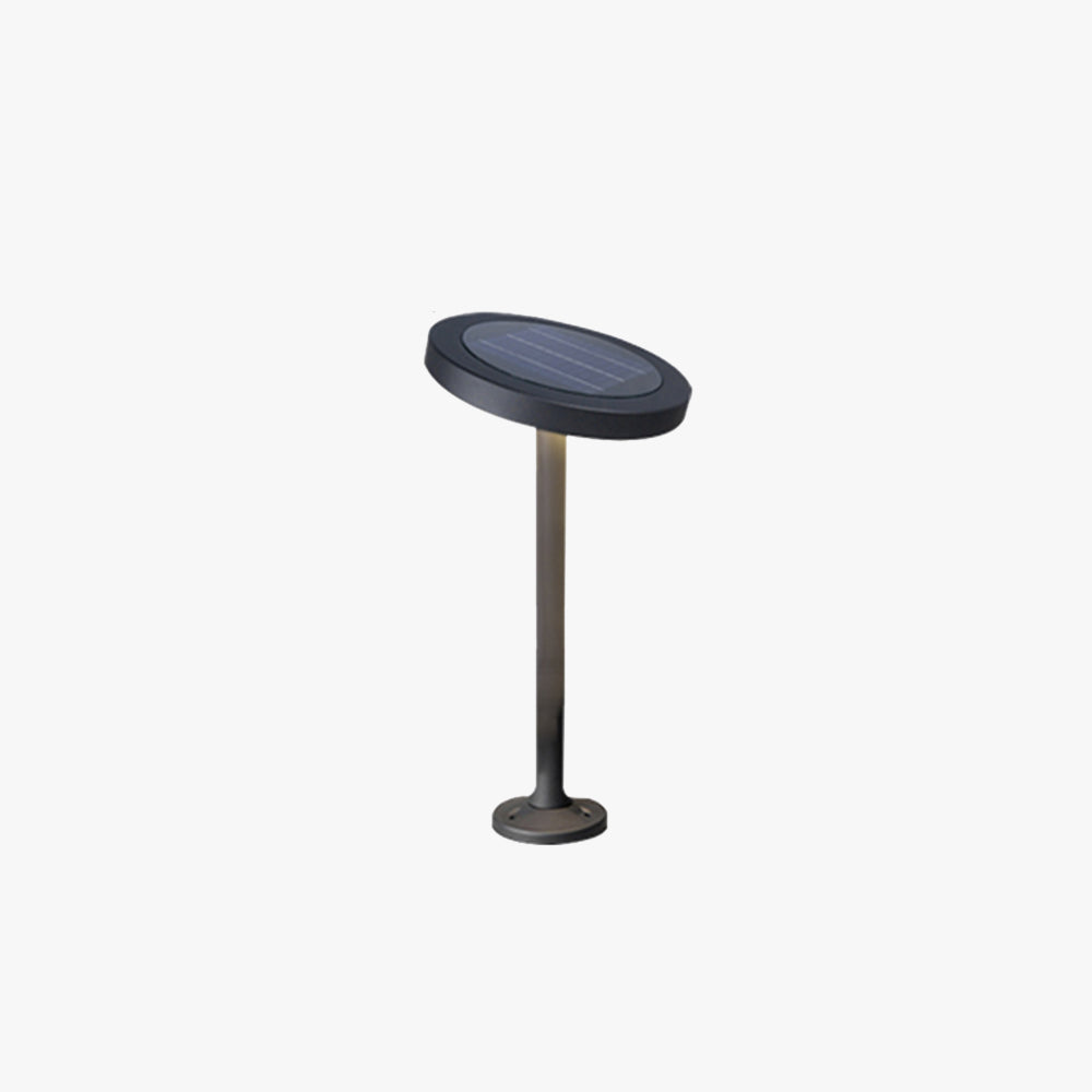 Ray Modern Metal Disc Solar Outdoor Bollard Light