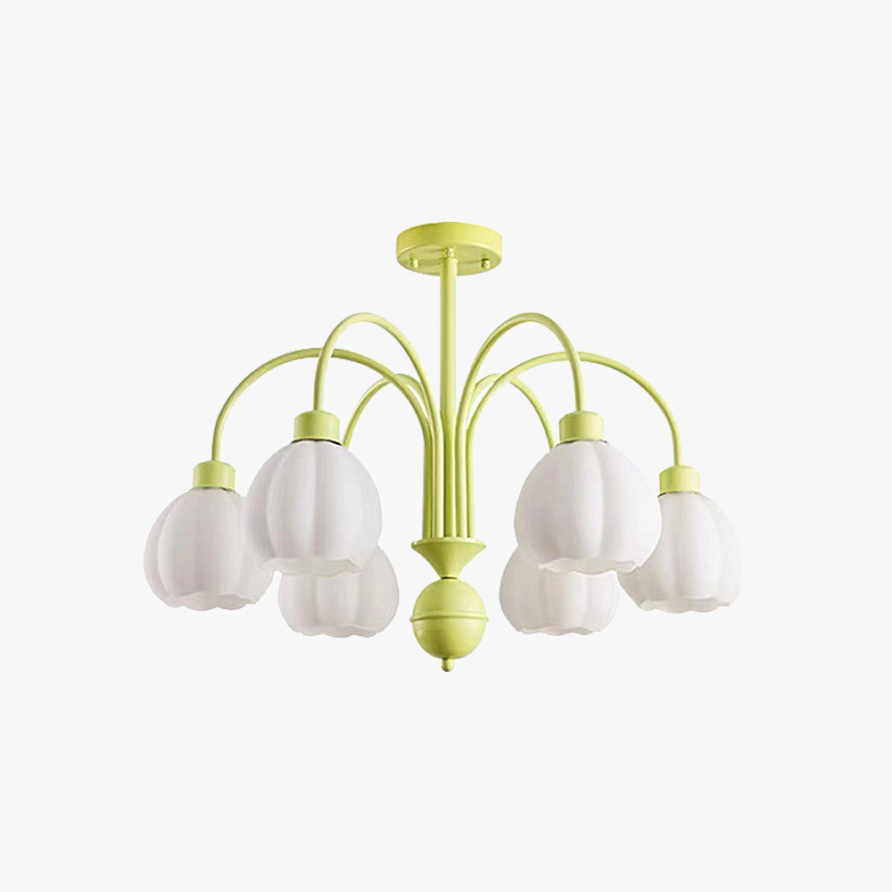 Aria Modern Pumpkin Metal Flush-Mount Ceiling Light - Letslighting