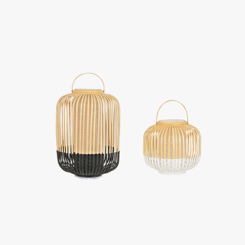 Ritta Lantern Bamboo Acrylic Outdoor Floor Lamp - Letslighting
