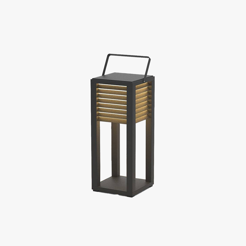 Ray Vintage Cuboid Metal Outdoor Floor Lamp