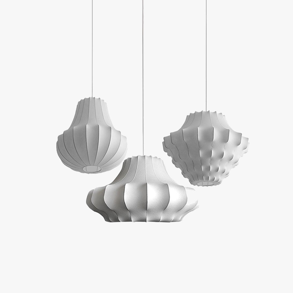 Ritta Artificial Fabric Art Deco Silk Pendant Light - Letslighting