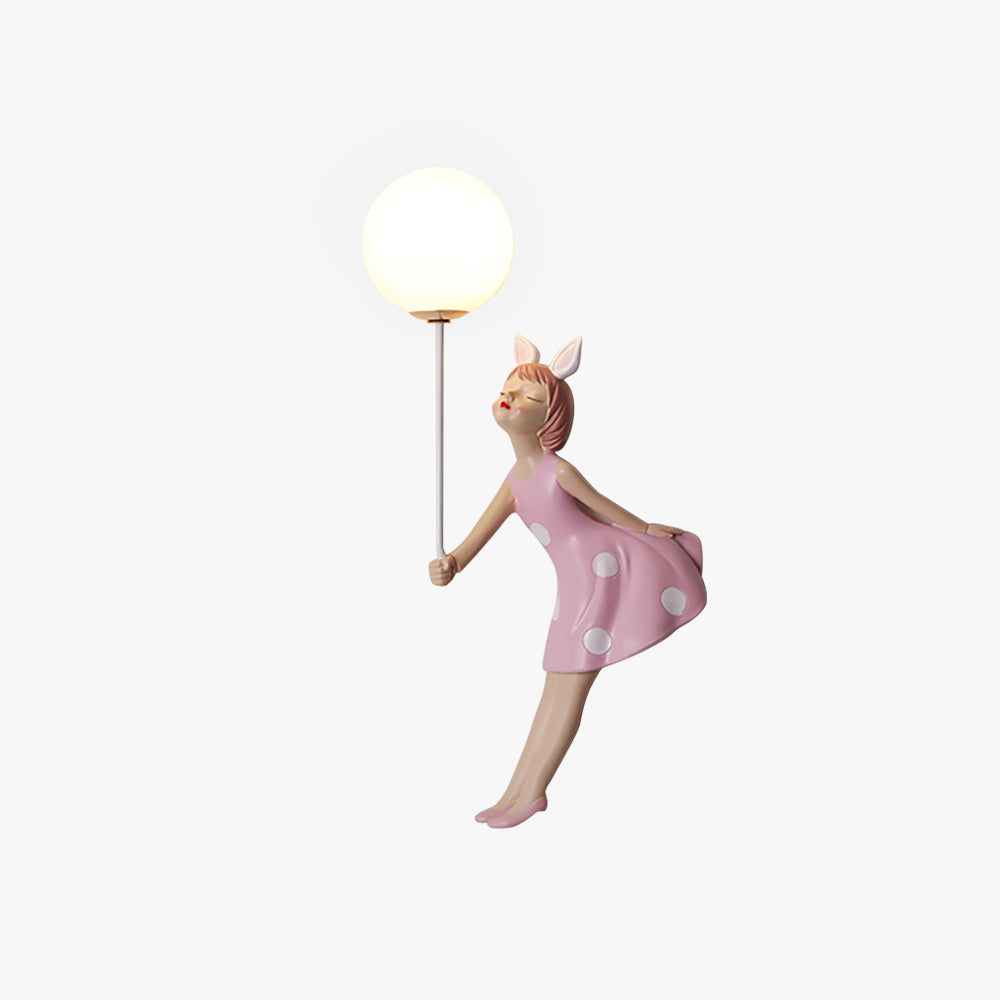 Arisha Modern Balloon Girl Shape Acrylic Children Wall Lamp - Letslighting