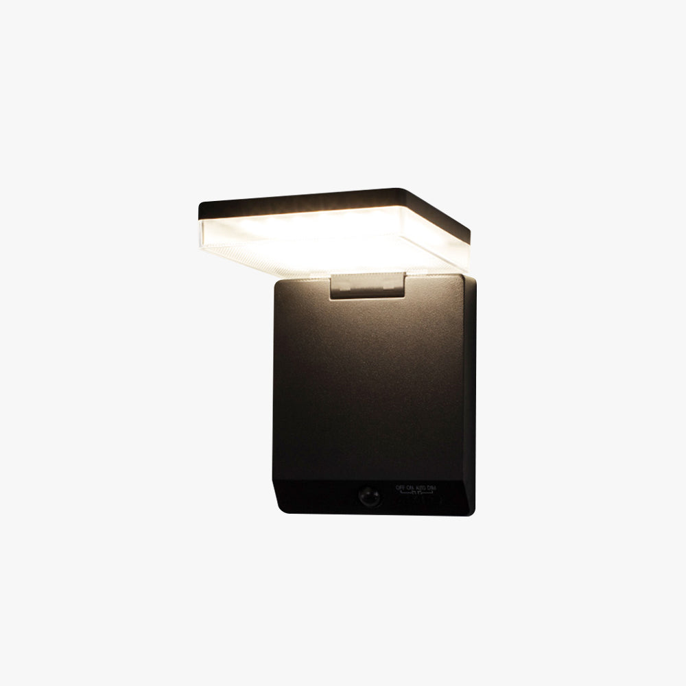 Ray Modern Minimalist Right-Angle Acrylic Sensor Solar Waterproof Outdoor Wall Lamp
