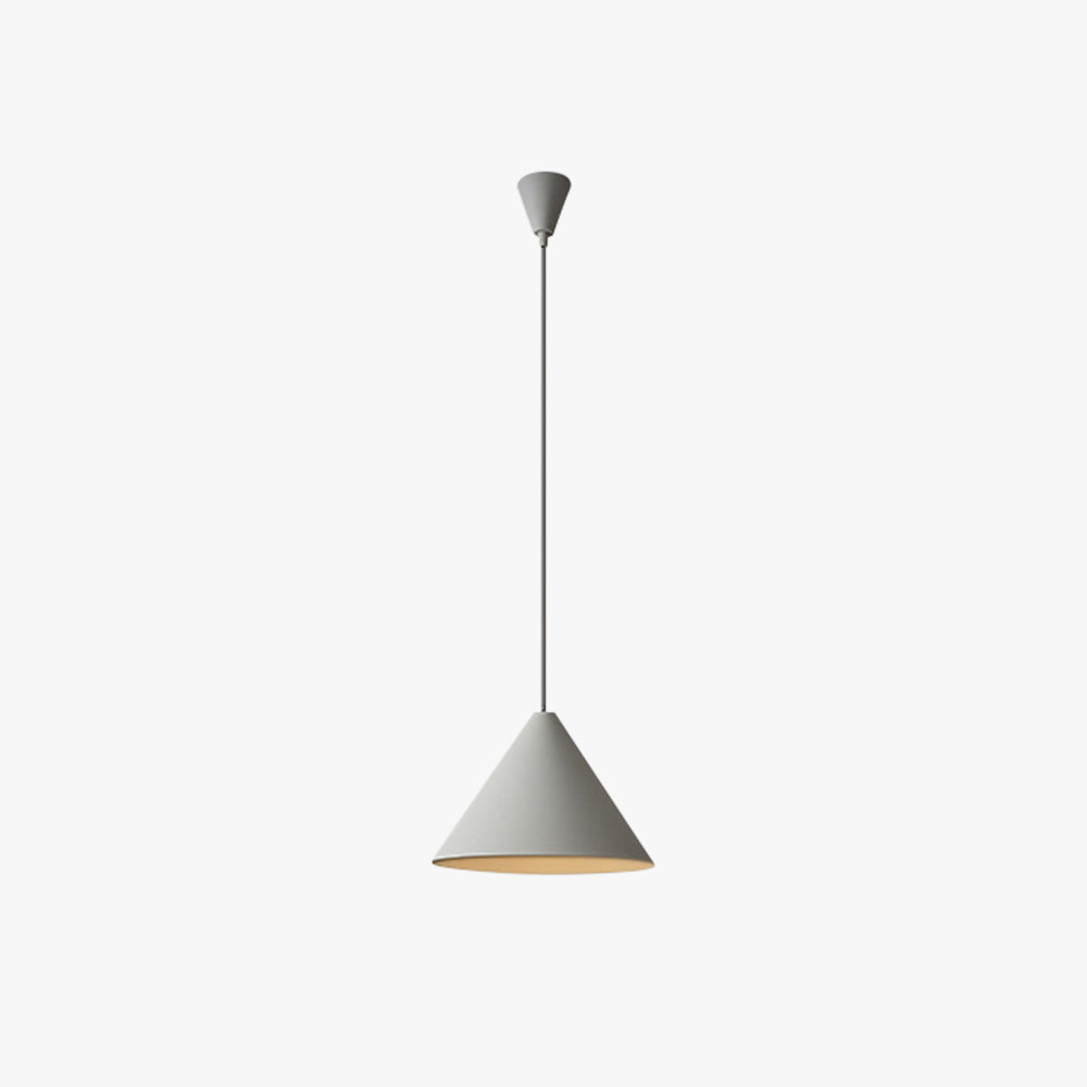 Arisha Minimalist Cone Metal Pendant Light, Gray