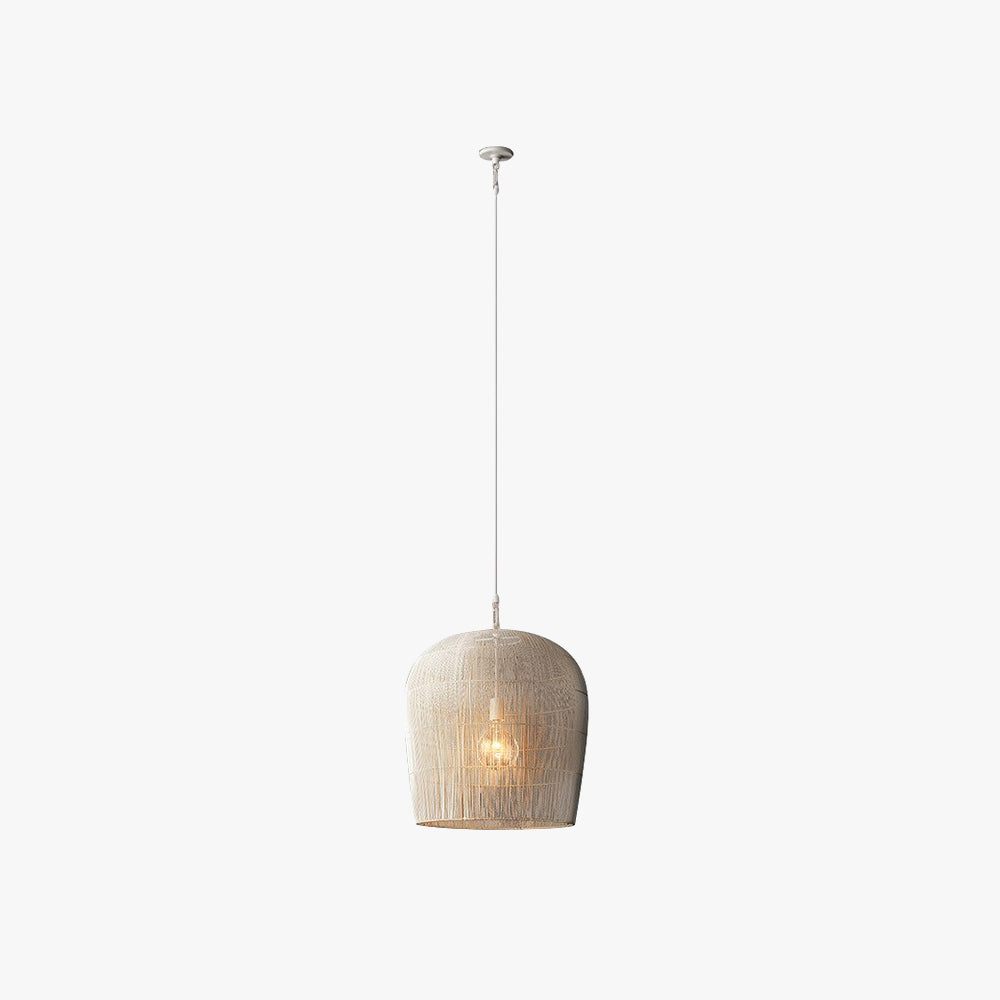 Ritta Wabi Sabi Bird Cage Rattan Metal Pendant Light
