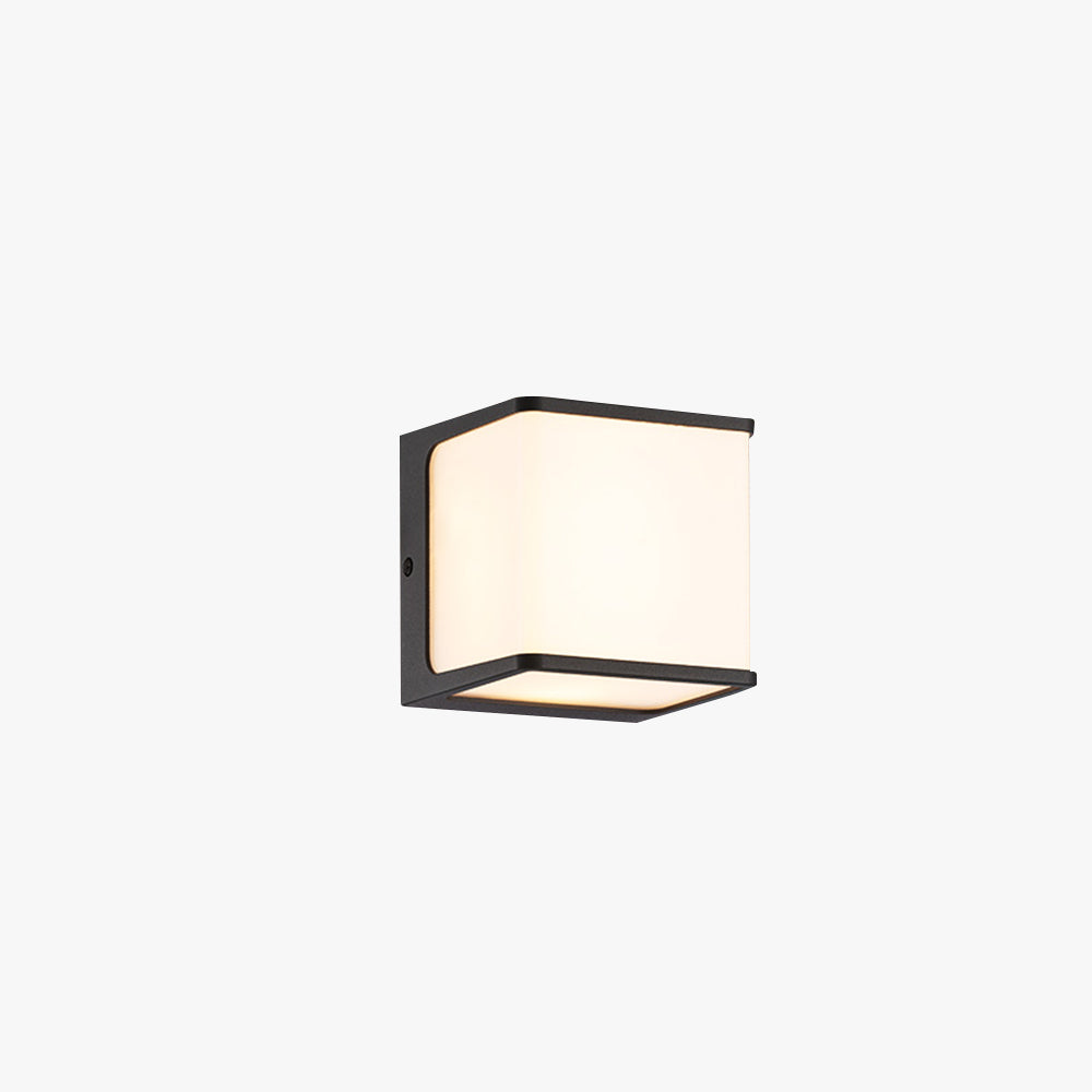 Ray Modern Minimalist Rectangular Acrylic Sensor Solar Outdoor Wall Lamp - Letslighting