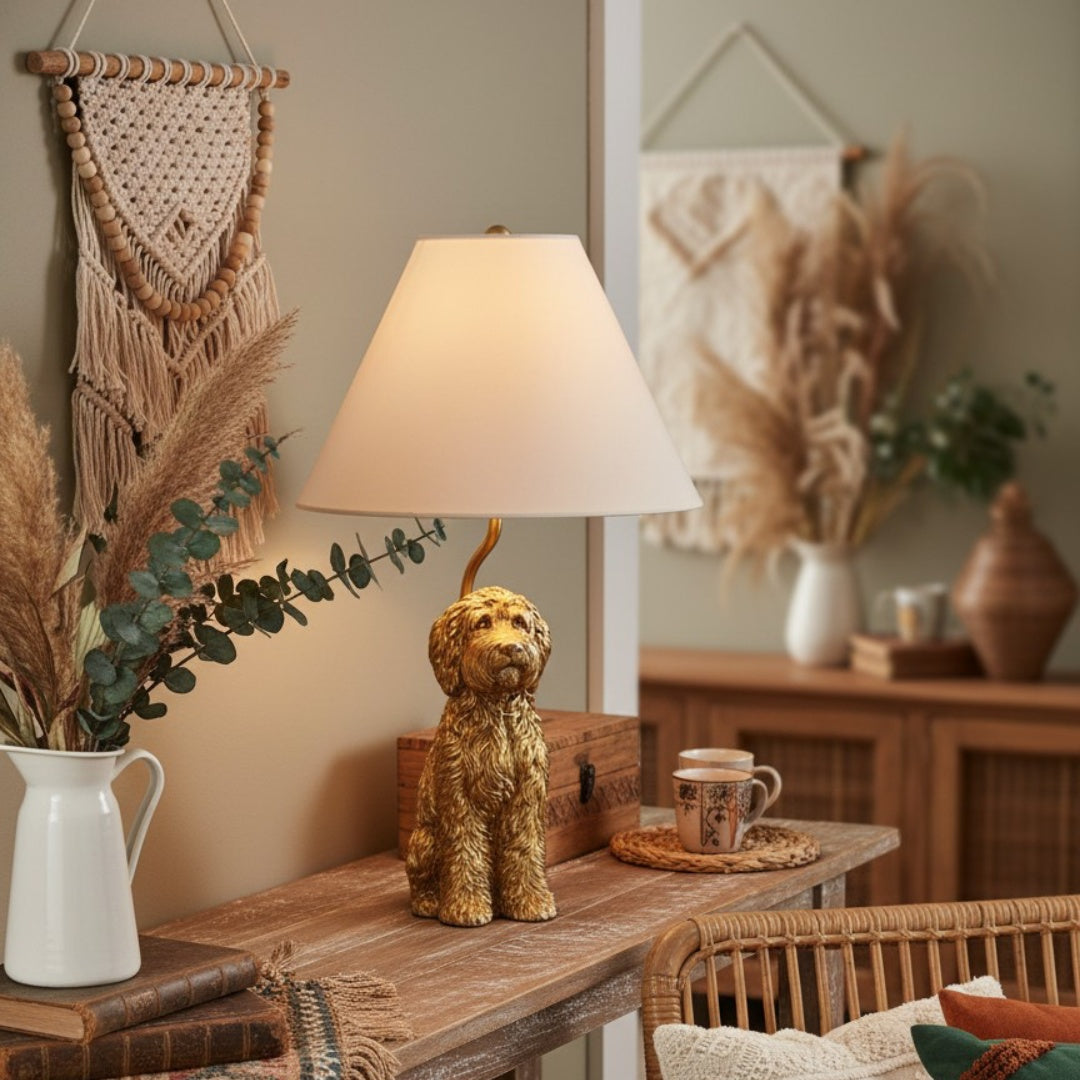 Kin Table Lamp Metal&Fabric Animal