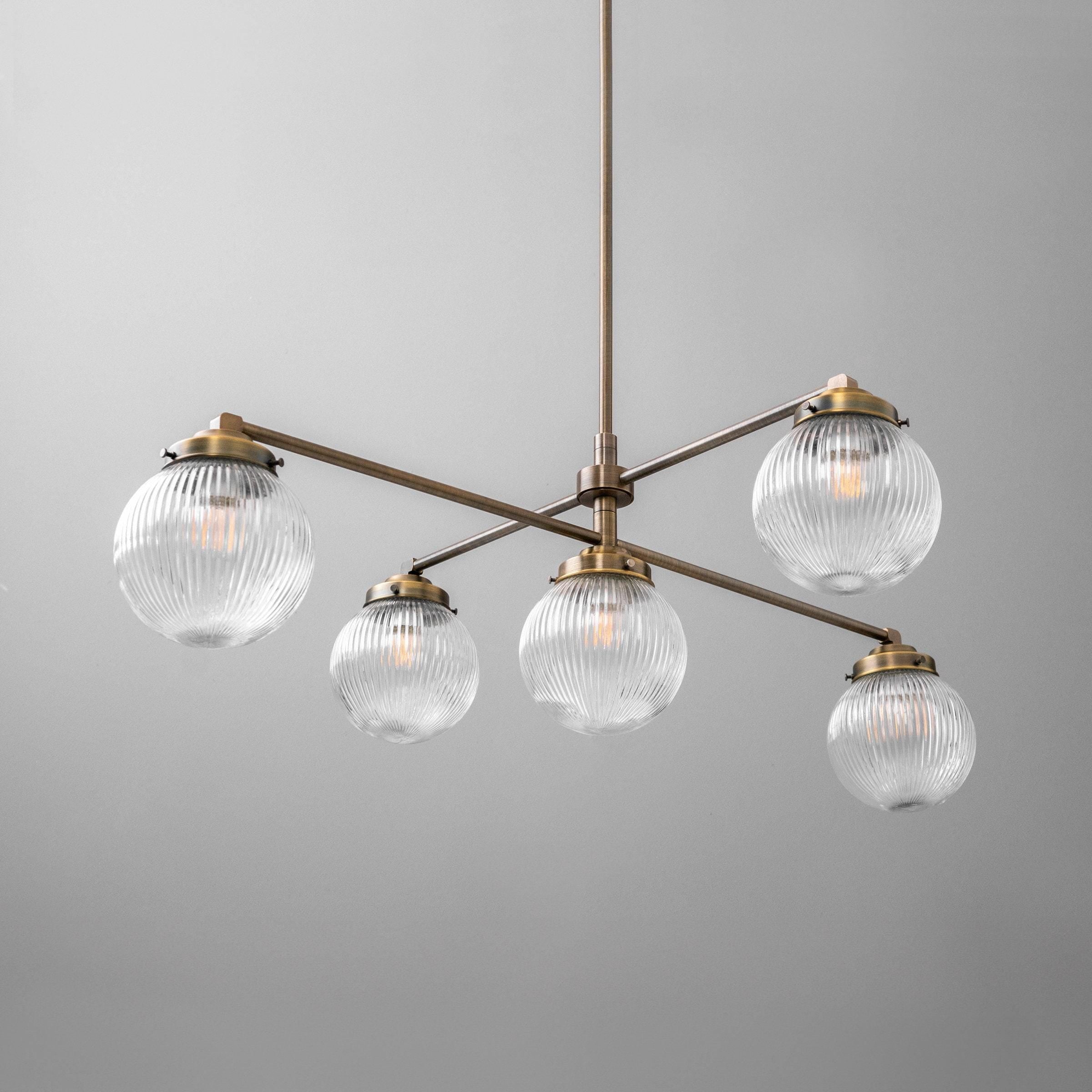 Pearl Multi-Light Brass Chandelier