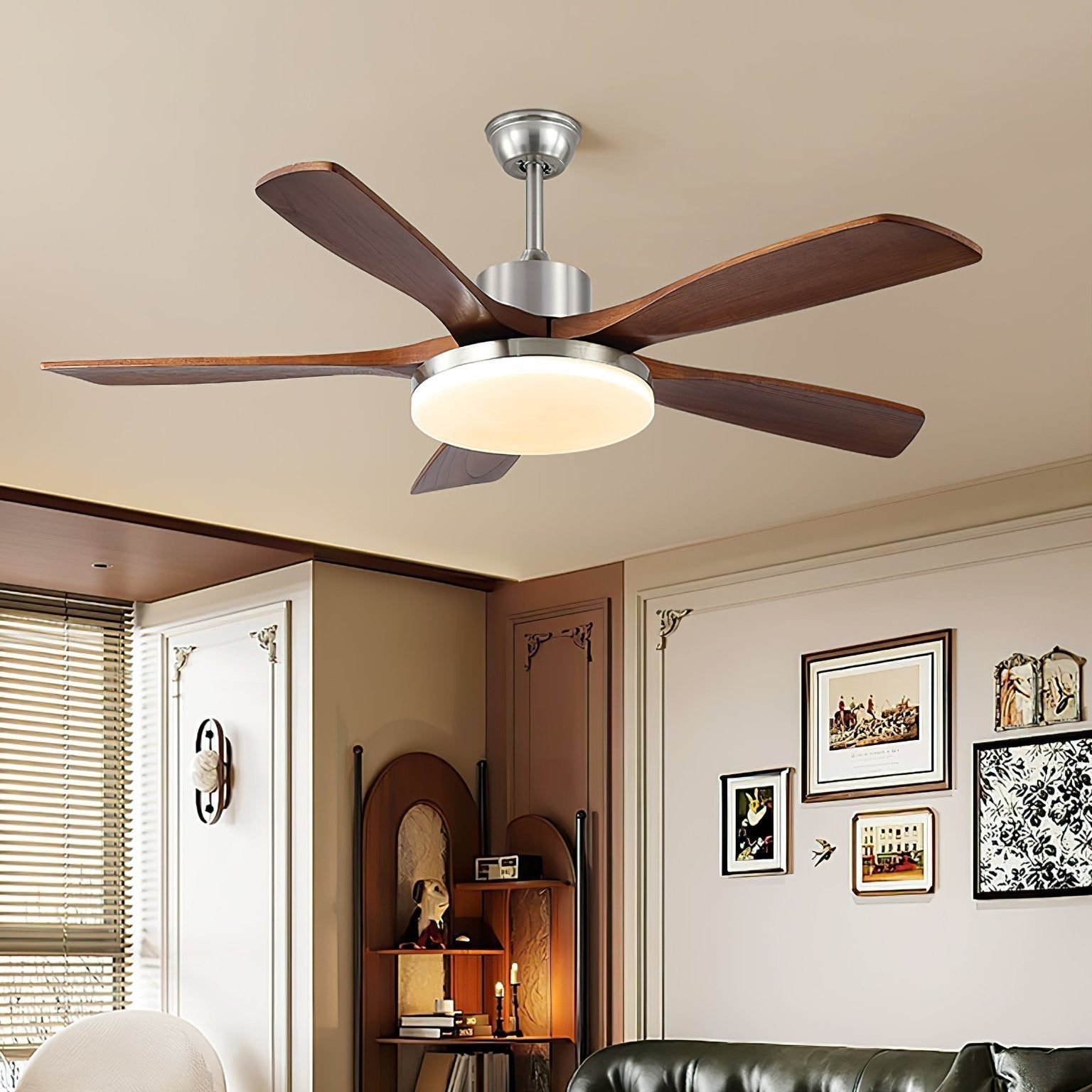 Orvian Modern Wood Ceiling Fan Light - Letslighting