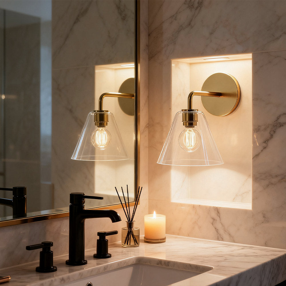 Cone Wall Sconce Milk Glass Living Room