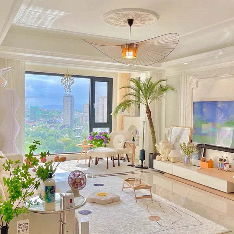 Ritta Modern Flower Fabric Pendant Light - Letslighting