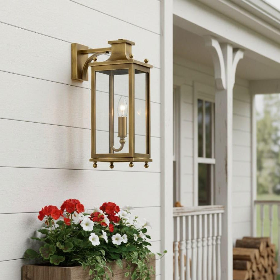 Guard Wall Lamp Brass Glass Outdoor