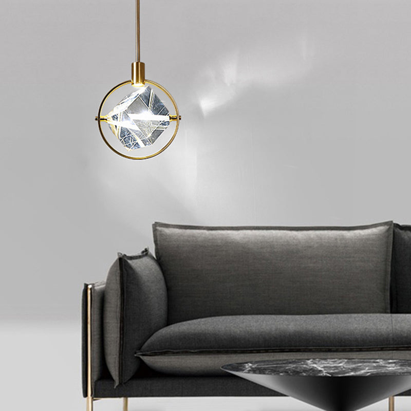 Kristy Modern Luxury Geometry Metal Crystal Pendant Light