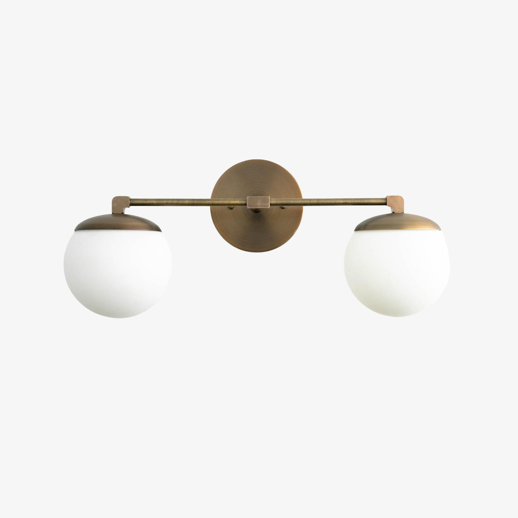 Pearl Milk Glass Brass Wall Sconce Bathroom