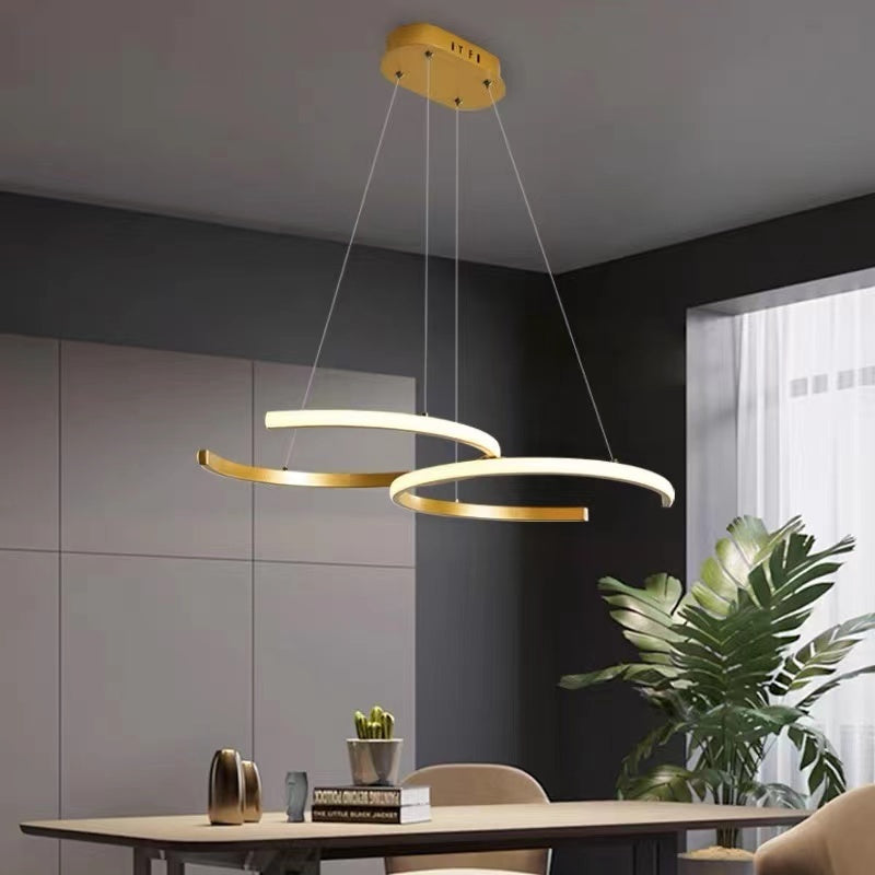Arisha Modern Minimalist Pendant Light, Double-C