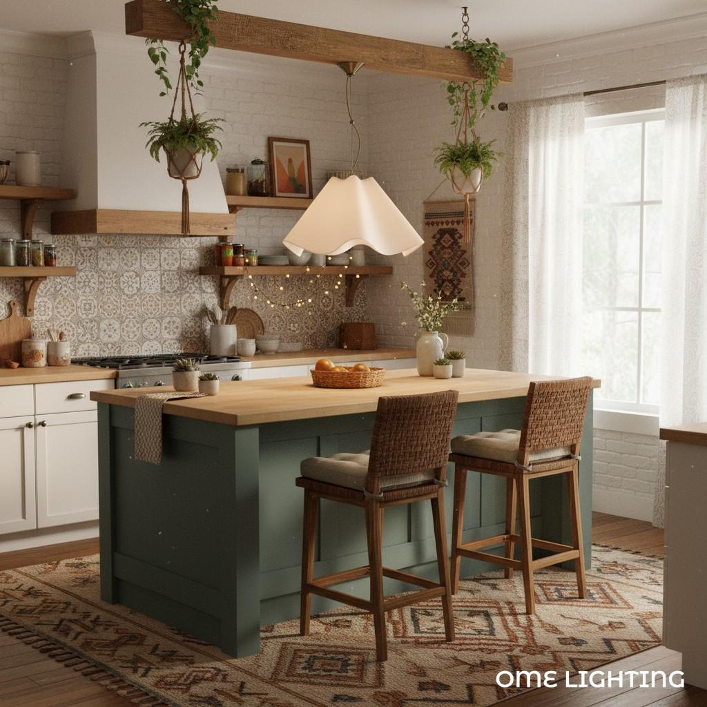 Curve Modern Linen Pendant Light