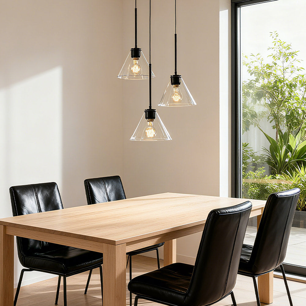 Cone 3-Light Brass Chandelier