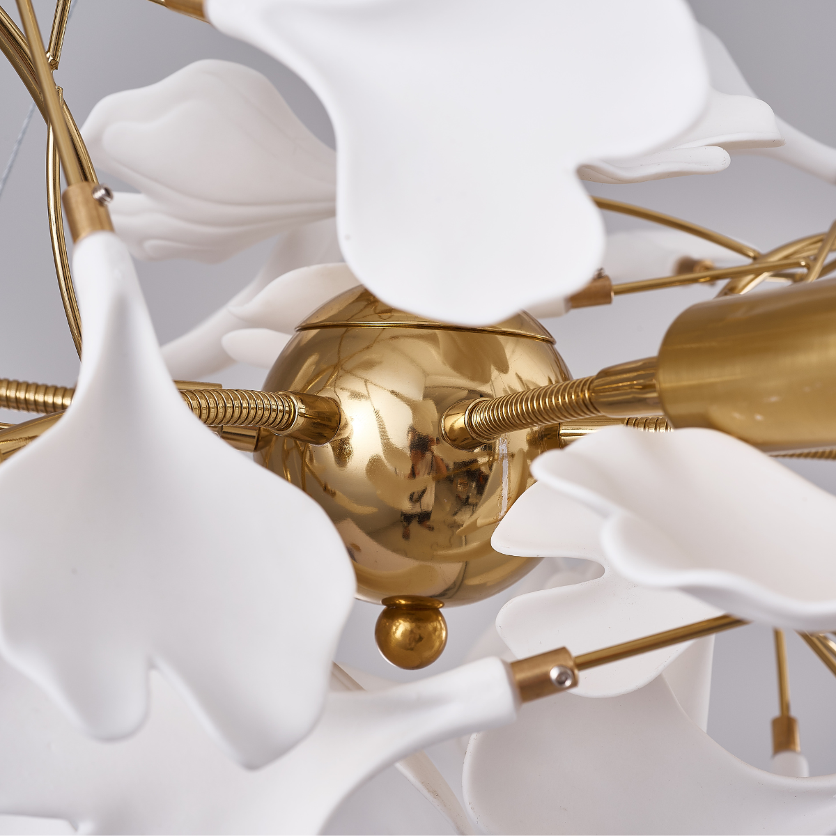 Olivia Gildglow Luxury Ceramic Chandelier Large Foyer Gingko Leaf Living Room - Letslighting