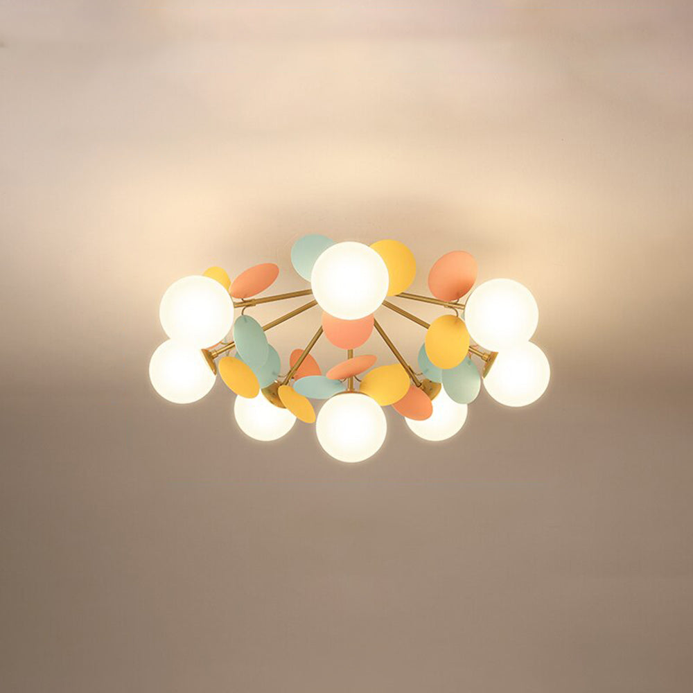 Aria Multicolored Flower Branch Chandelier Living Room - Letslighting